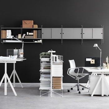 String Furniture String Works height adjustable work desk, 140 cm, white