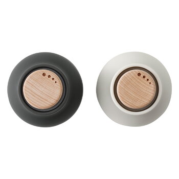 Bottle Grinder 2 pcs, small, ash - carbon - beech