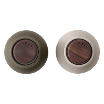 Bottle Grinder 2 pcs, small, hunting green-beige-walnut