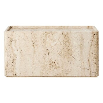 GUBI Pietra side table, 30 x 80 x 40 cm, neutral white travertine, extra image