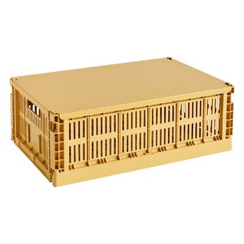 HAY Colour Crate lid, L, golden yellow