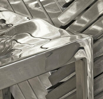 Emeco 1006 Navy counter stool, brushed aluminium