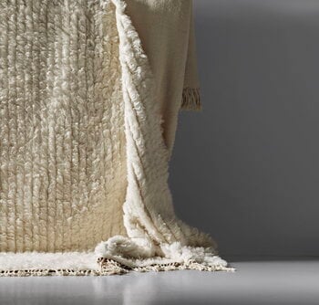Anno Paimen wool shaggy rug, natural white