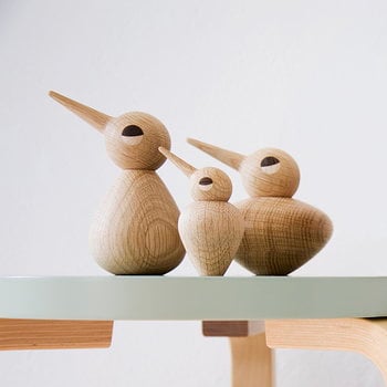 Architectmade Bird Holzvogel, rundlich, Eiche