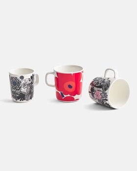 Marimekko Oiva - Unikko mug 2,5 dl, white - red - blue