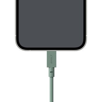 Avolt Cable 1 USB-laddningskabel, ekgrön