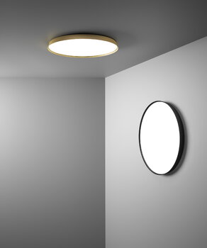 Luceplan Compendium Plate ceiling/wall lamp, brass