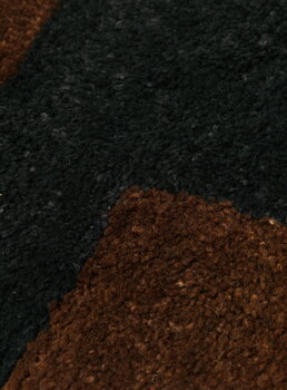 ferm LIVING Mara knotted rug, S,  black - chocolate