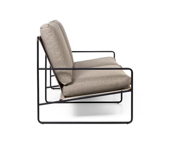 ferm LIVING Desert 2-Sitzer-Sofa, Schwarz - dunkles Sandbeige, Dolce