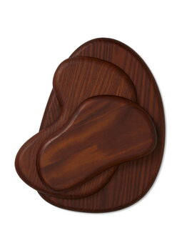 ferm LIVING Cairn cutting boards, set of 3, dark brown