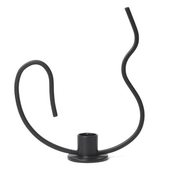 ferm LIVING Valse candle holder, low, black, extra image