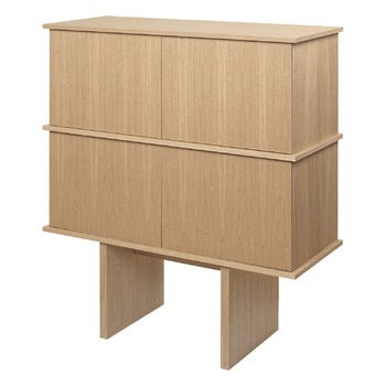 ferm LIVING Contenitore Stilt, doppio, rovere naturale, immagine extra