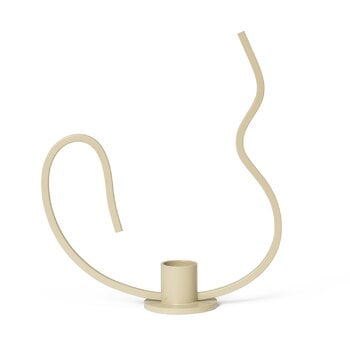 ferm LIVING Valse candle holder, low, cashmere, extra image