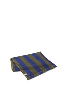 ferm LIVING Alee beach towel, 100 x 150 cm, olive - bright blue