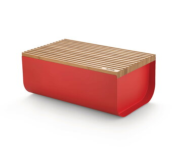 Alessi Mattina breadbox, red