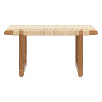 Carl Hansen & Søn BM0489S table bench, short, oiled oak - paper cord
