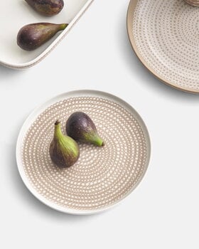 Marimekko Oiva - Siirtolapuutarha plate, 25 cm, terra - white