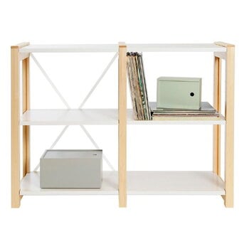 Lundia Scaffale aperto Classic, per LP, laccato bianco - naturale, immagine extra