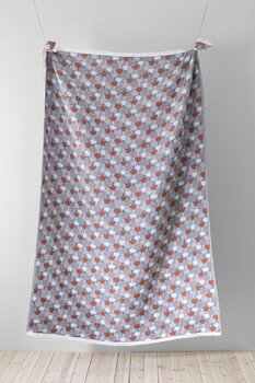 Lapuan Kankurit Tulppaani blanket, 130 x 180 cm, cinnamon - blue