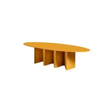 Miniforms Table Nami, ovale, 220 x 130 cm, jaune zucca