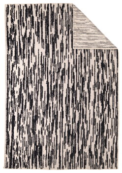 Nanimarquina Tapis Doblecara 1, noir - blanc cassé