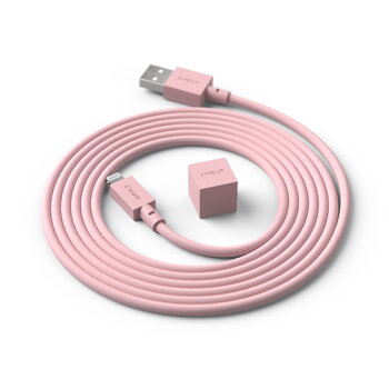 Avolt Cable 1 USB-latauskaapeli, vaaleanpunainen