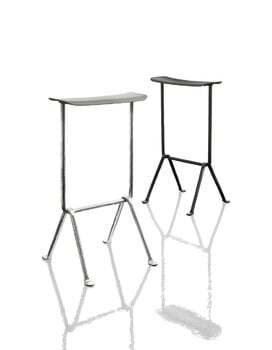 Magis Officina bar stool, medium, galvanized, black