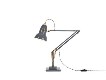 Anglepoise Original 1227 Brass desk lamp, elephant grey