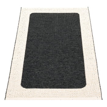 Pappelina Ilda matto, 70 x 120 cm, musta - luonnonvalkoinen