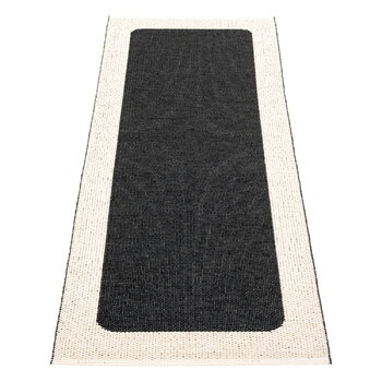 Pappelina Ilda rug, 70 x 180 cm, black - vanilla