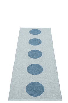 Pappelina Tappeto Vera Pop, 70 x 200 cm, blu fiume - nebbia blu, immagine extra