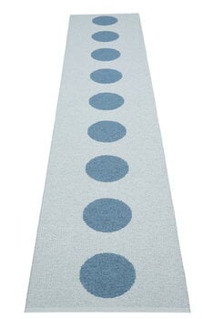 Pappelina Tappeto Vera Pop, 70 x 360 cm, blu fiume - nebbia blu, immagine extra