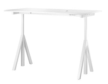 String Furniture String Works, tavolo dall'altezza regolabile, bianco
