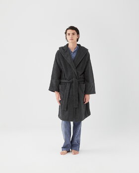 Tekla Hooded bathrobe, ash black