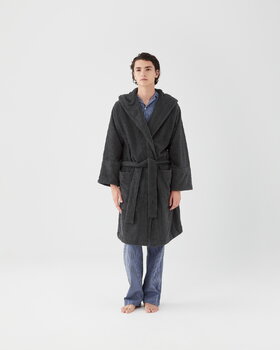 Tekla Hooded bathrobe, ash black, extra image