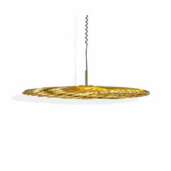 Tom Dixon Spring LED pendant, medium, brass