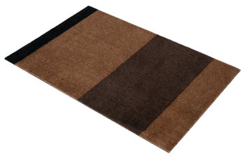 Tica Copenhagen Stripes horizontal rug, 60 x 90 cm, cognac - d.brown - black