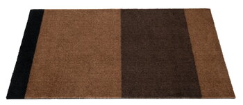 Tica Copenhagen Tapis Stripes Horizontal, 60 x 90 cm, cognac-marron foncé-noir