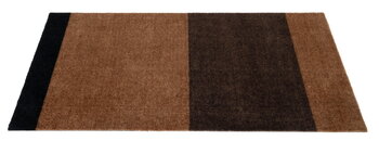 Tica Copenhagen Stripes Horizontal matta, 67 x 120 cm, konjak - mörkbrun - svart