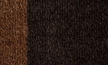 Tica Copenhagen Tapis Stripes Horizontal, 67 x 120 cm, cognac-marron foncé-noir