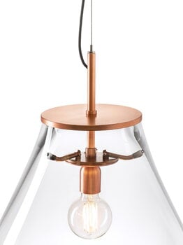 Bomma Tim pendant, medium, clear - brushed copper, extra image