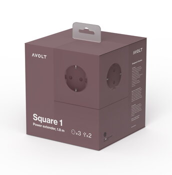 Avolt Square 1 USB extension cord, rusty red