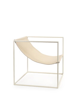 valerie_objects Solo Seat lounge chair, cream - leather