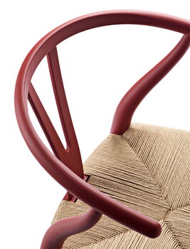 Carl Hansen & Søn CH24 Wishbone chair, soft red - natural cord