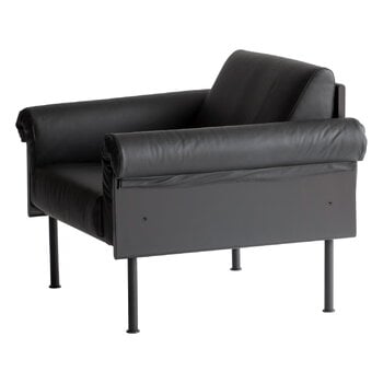 Yrjö Kukkapuro Ateljee lounge chair, black - black leather