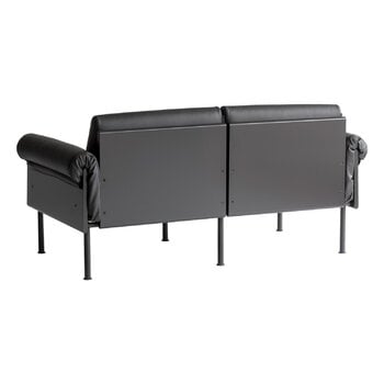 Yrjö Kukkapuro Ateljee 2-sits soffa, svart - svart läder