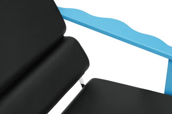 Hem Experiment lounge chair 502, blue - black leather, extra image