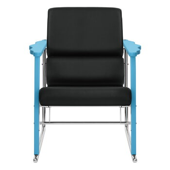 Hem Experiment lounge chair 502, blue - black leather, extra image