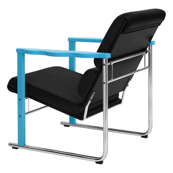 Hem Experiment lounge chair 502, blue - black leather, extra image