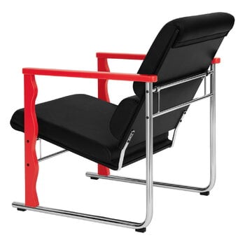 Hem Poltrona Experiment 503, rosso - pelle nera, immagine extra